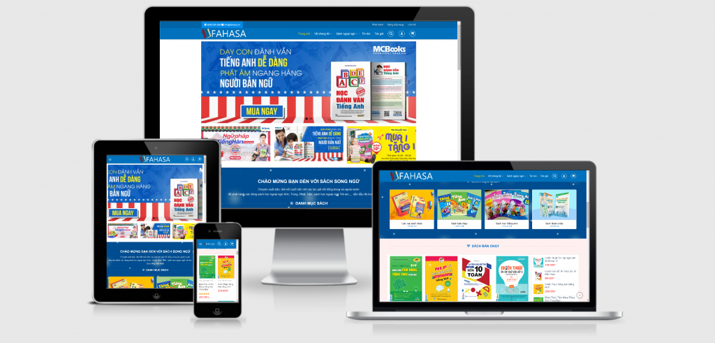 Mẫu web bán sách đẹp mã DTW59544