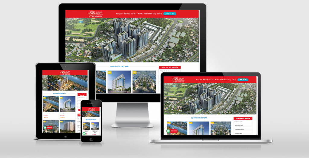 Website bất động sản đẹp mẫu số DTG02